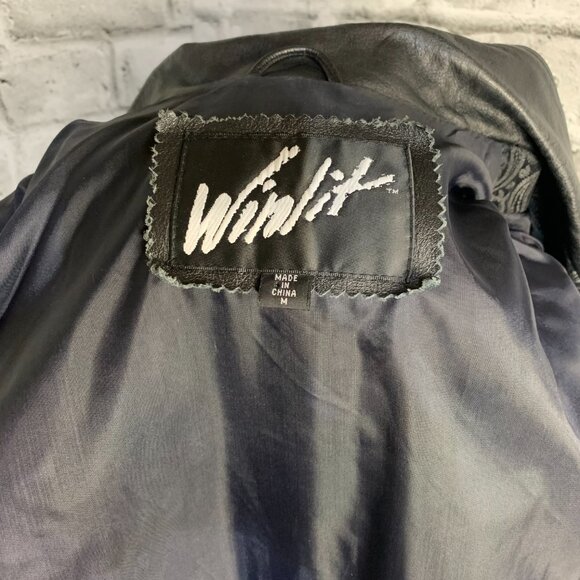 Vintage 80s 90s Leather Suede Trench Coat Long Medium Black Maxi Retro Overcoat - Picture 11 of 16